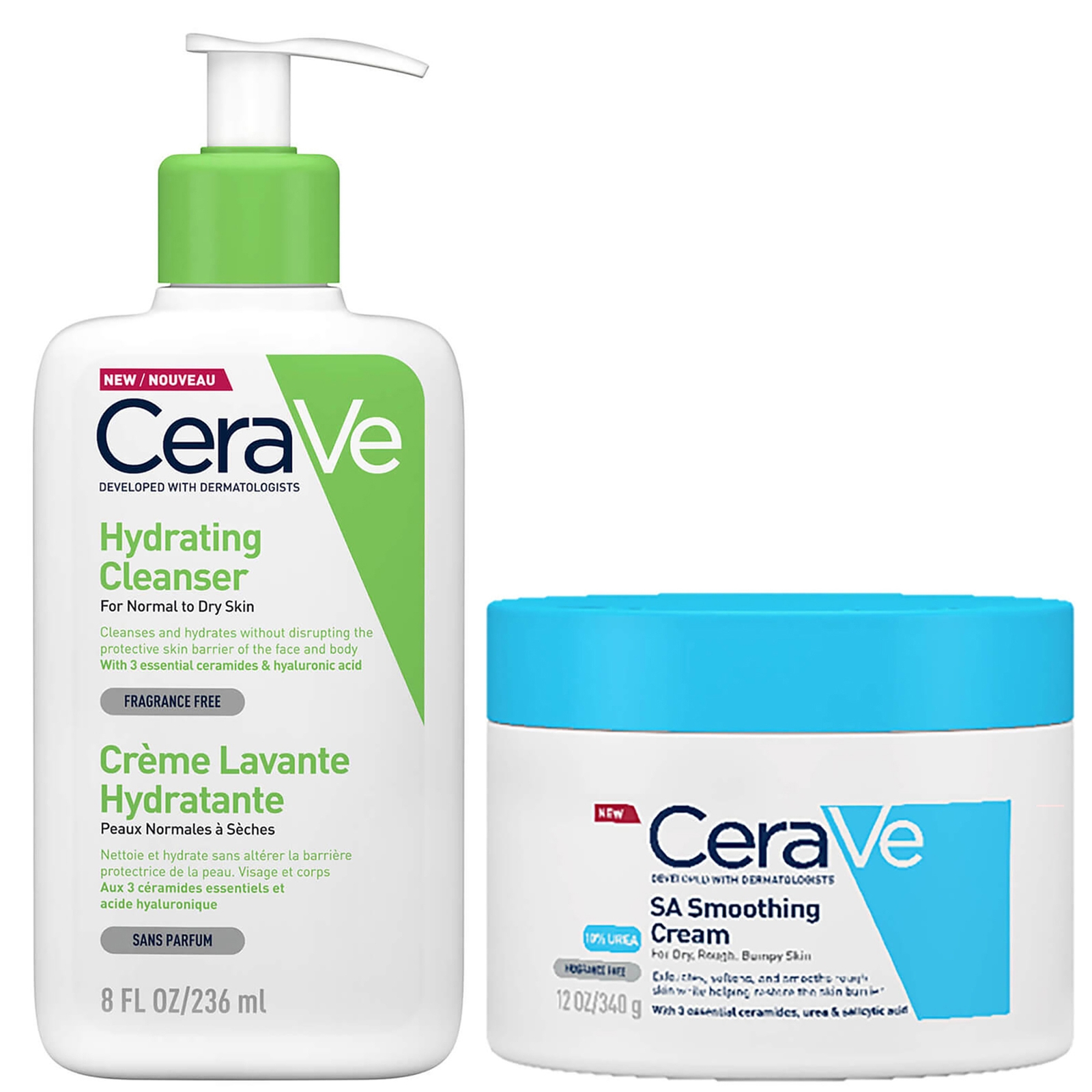 Conjunto Hydrate and Smooth da CeraVe