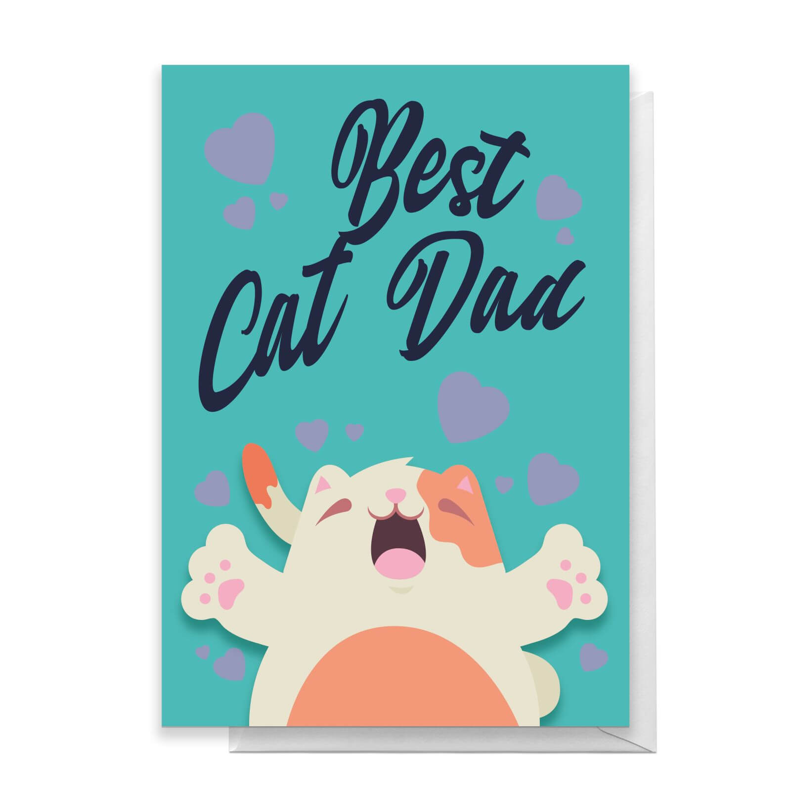 Best Cat Dad Greetings Card - Standard Card