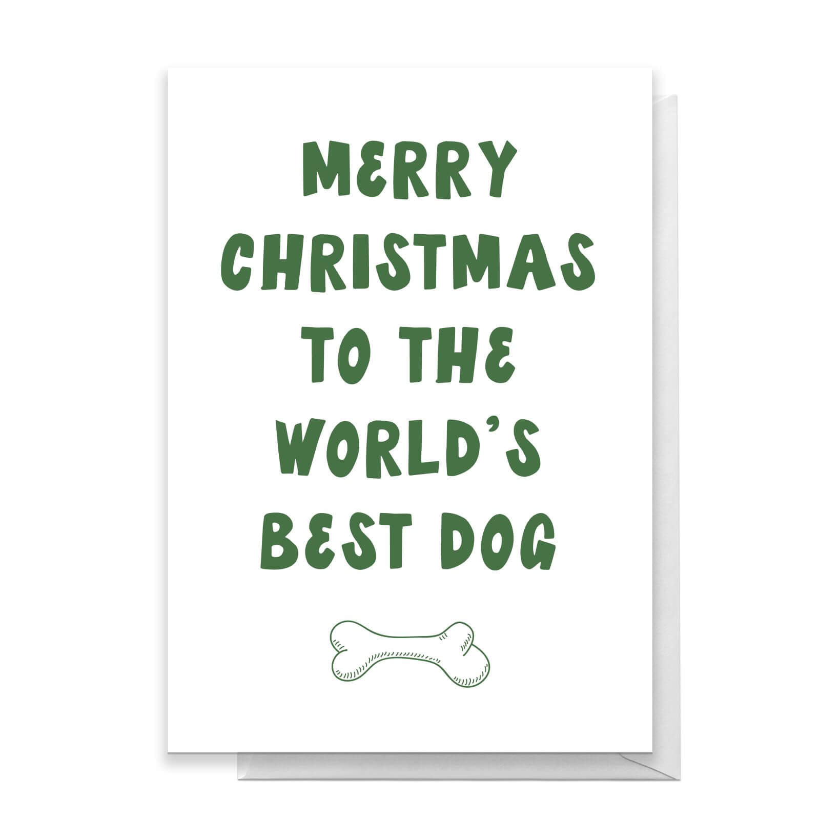 Merry Christmas To The World's Best Dog Greetings Card - Standard Card