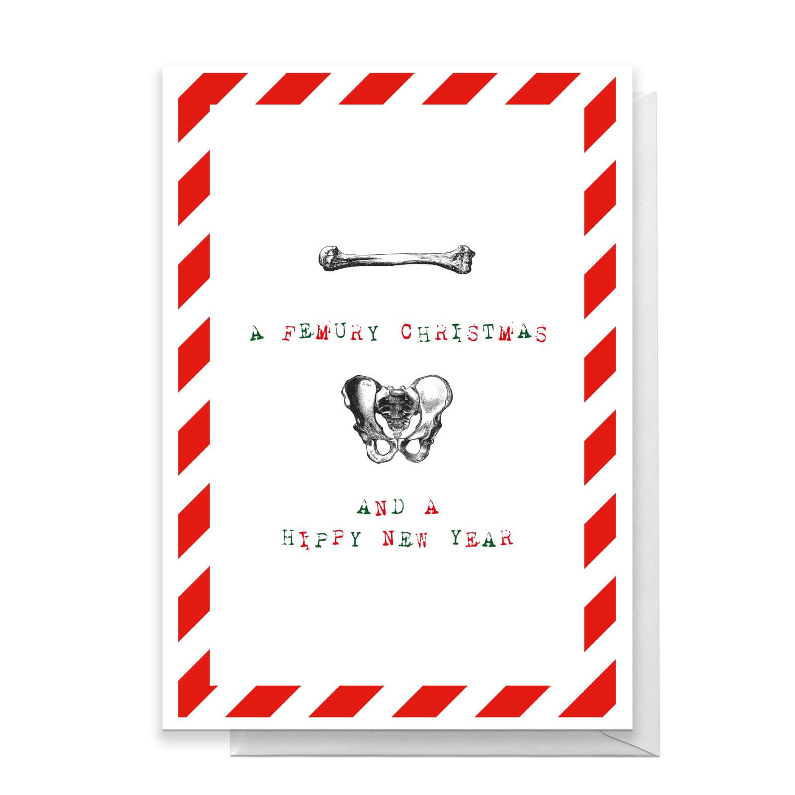 A Femury Christmas And A Hippy New Year Greetings Card - Standard Card