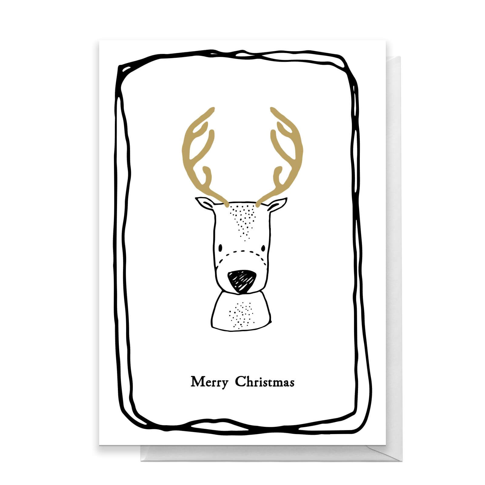 Merry Christmas Deer Greetings Card - Standard Card