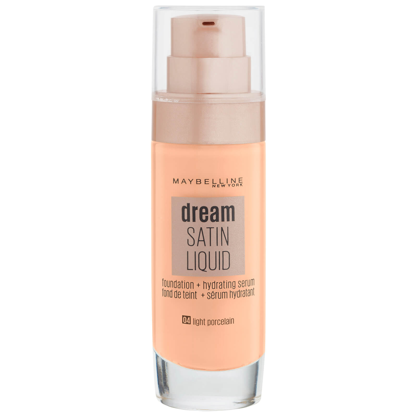 Maybelline Dream Radiant Liquid Hydrating Foundation with Hyaluronic Acid and Collagen 30ml (Various Shades) - 004 Light Porcelain