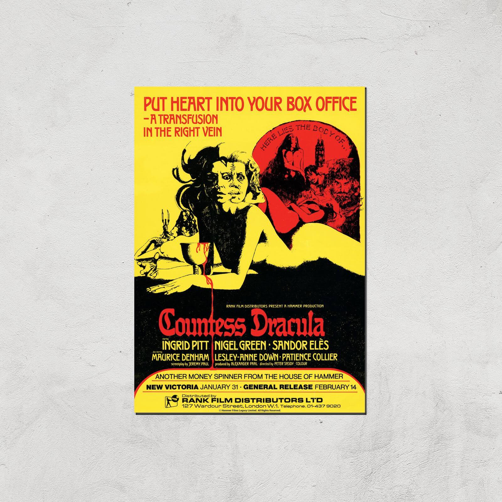 Countess Dracula Giclee Art Print - A4 - Print Only
