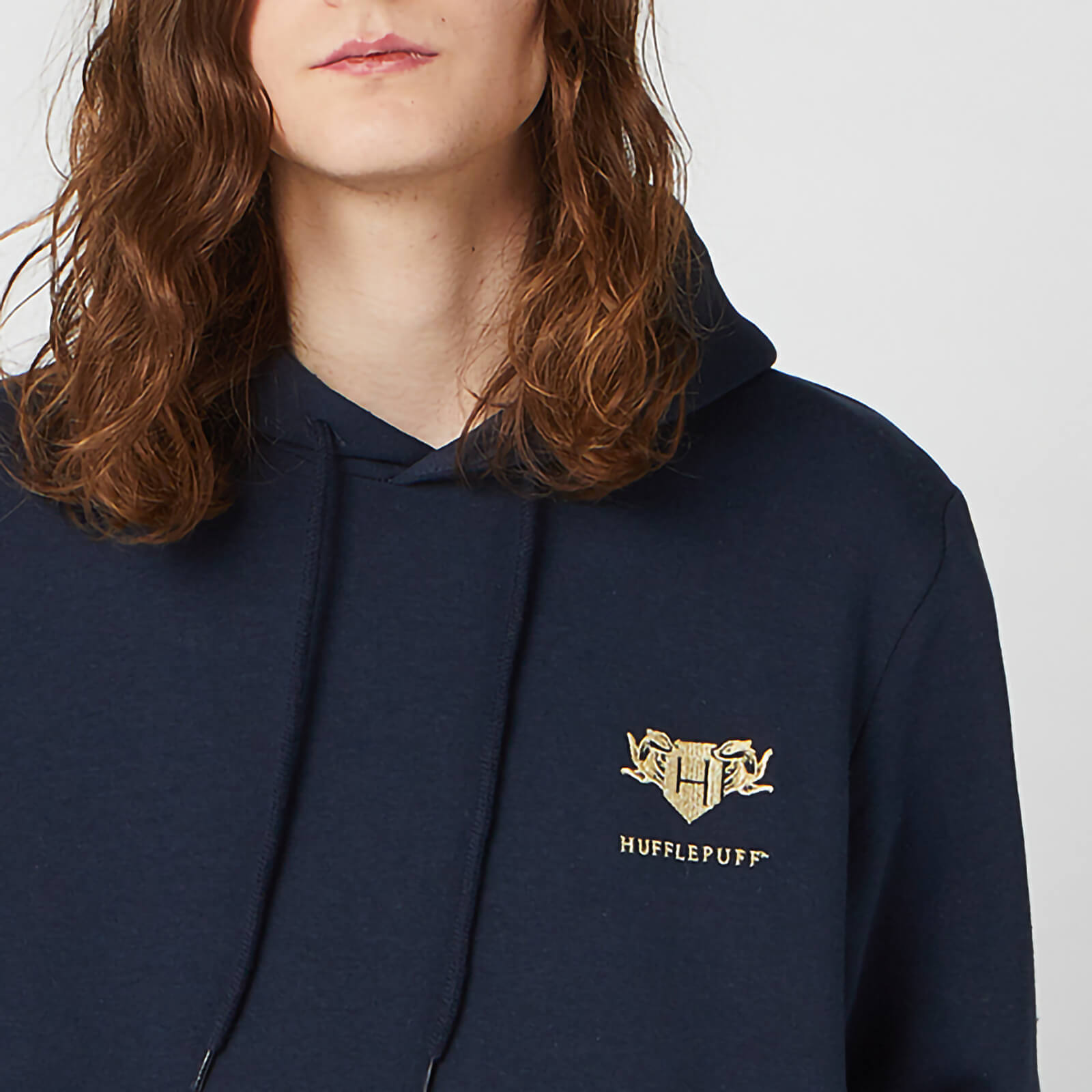 

Felpa con cappuccio Ricamata Harry Potter Tassorosso Unisex - Blu Navy - M