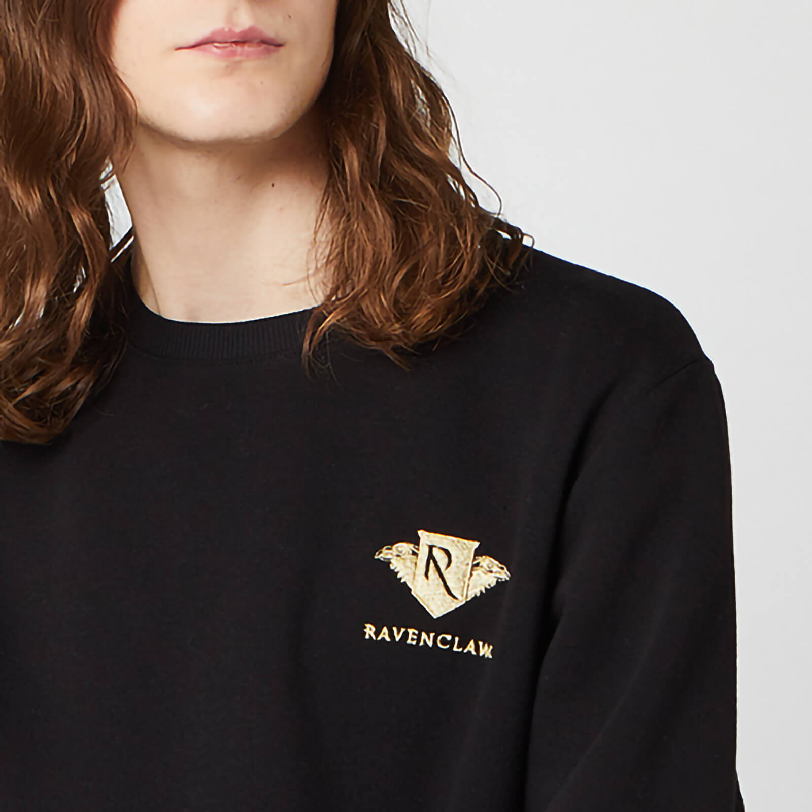 Harry Potter Ravenclaw Unisex Embroidered Sweatshirt - Black - XXL