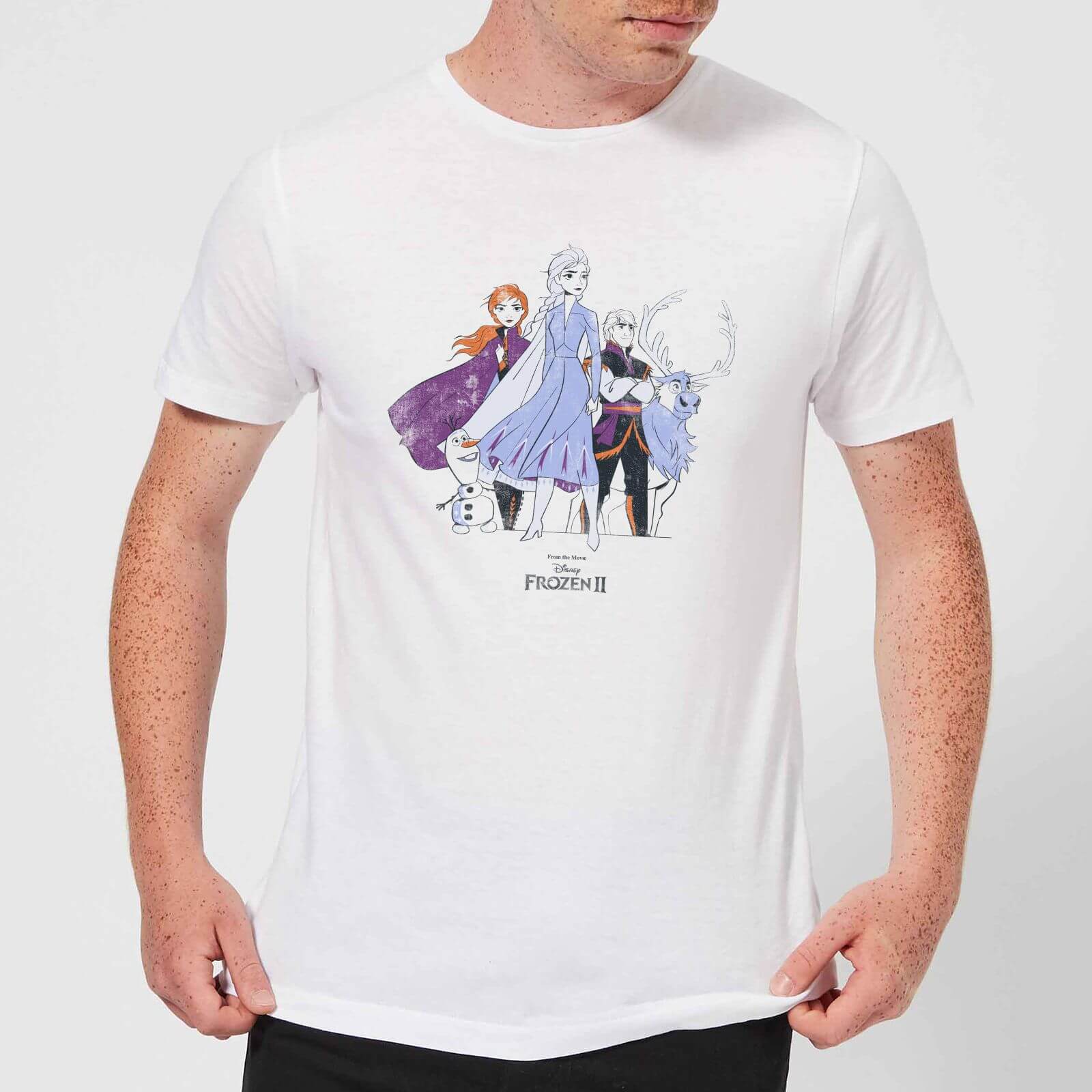 Frozen 2 Group Shot Men's T-Shirt - White - S