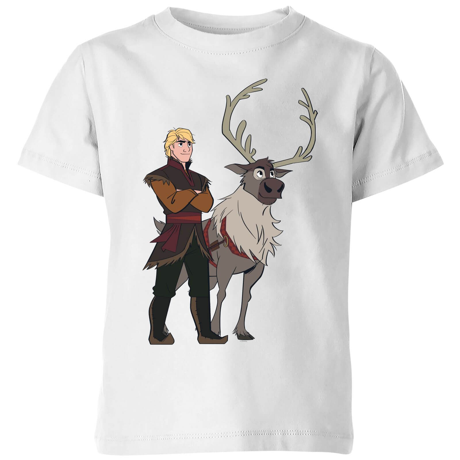 

Frozen 2 Sven And Kristoff Kids' T-Shirt - White - 3-4 Anni - Bianco