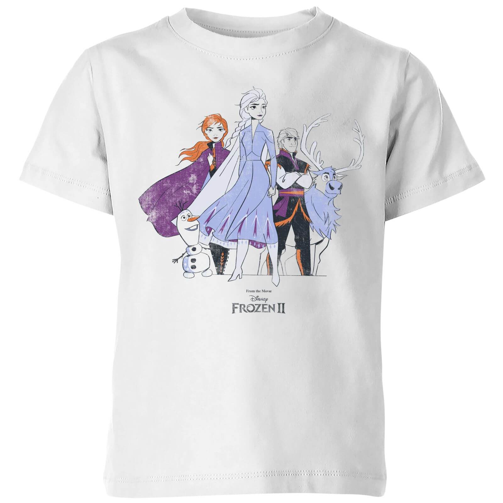 Frozen 2 Group Shot Kids' T-Shirt - White - 3-4 Years