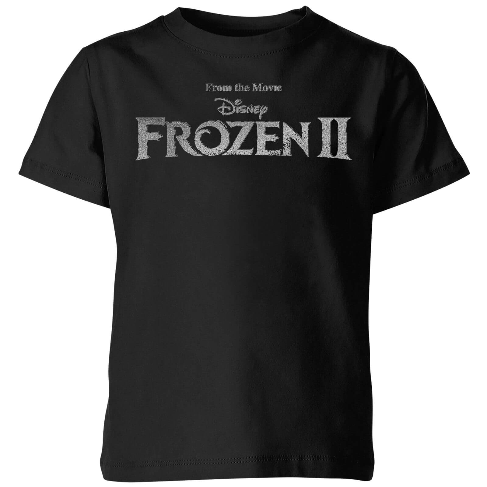 Frozen 2 Title Silver Kids' T-Shirt - Black - 11-12 Jahre - Schwarz