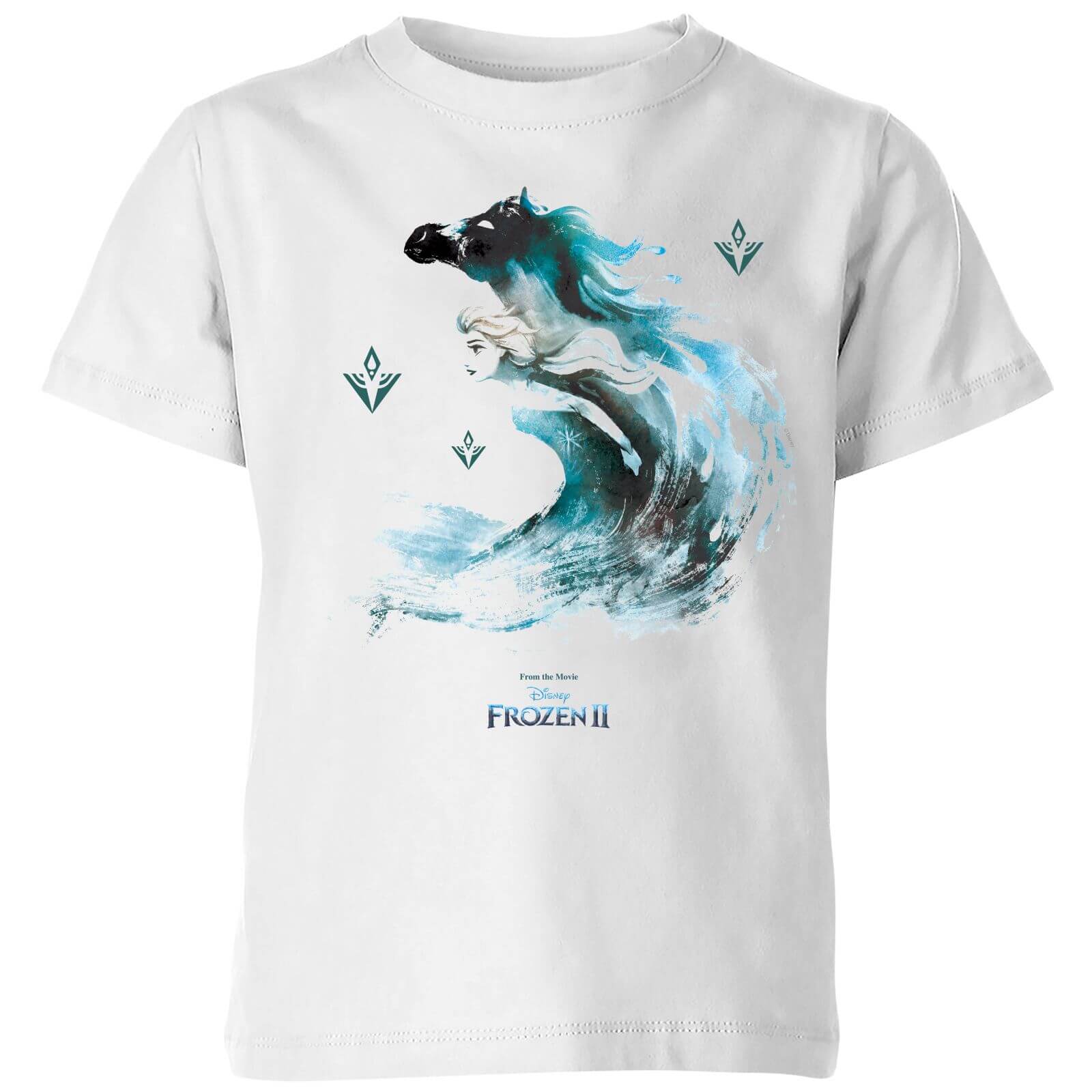 

Frozen 2 Nokk Water Silhouette Kids' T-Shirt - White - 9-10 Anni - Bianco