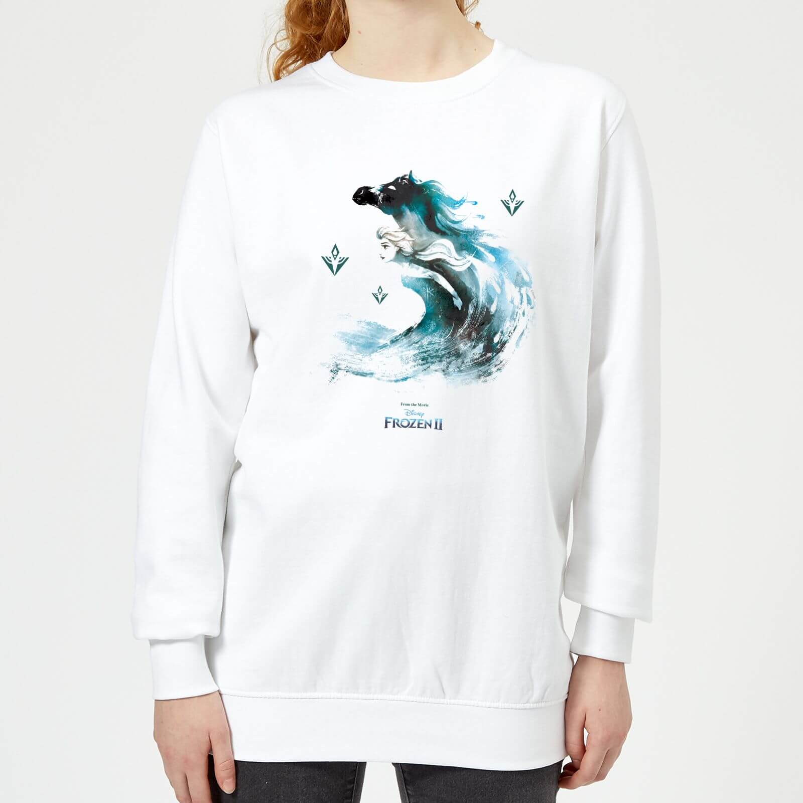 

Frozen 2 Nokk Water Silhouette Women's Sweatshirt - White - XL