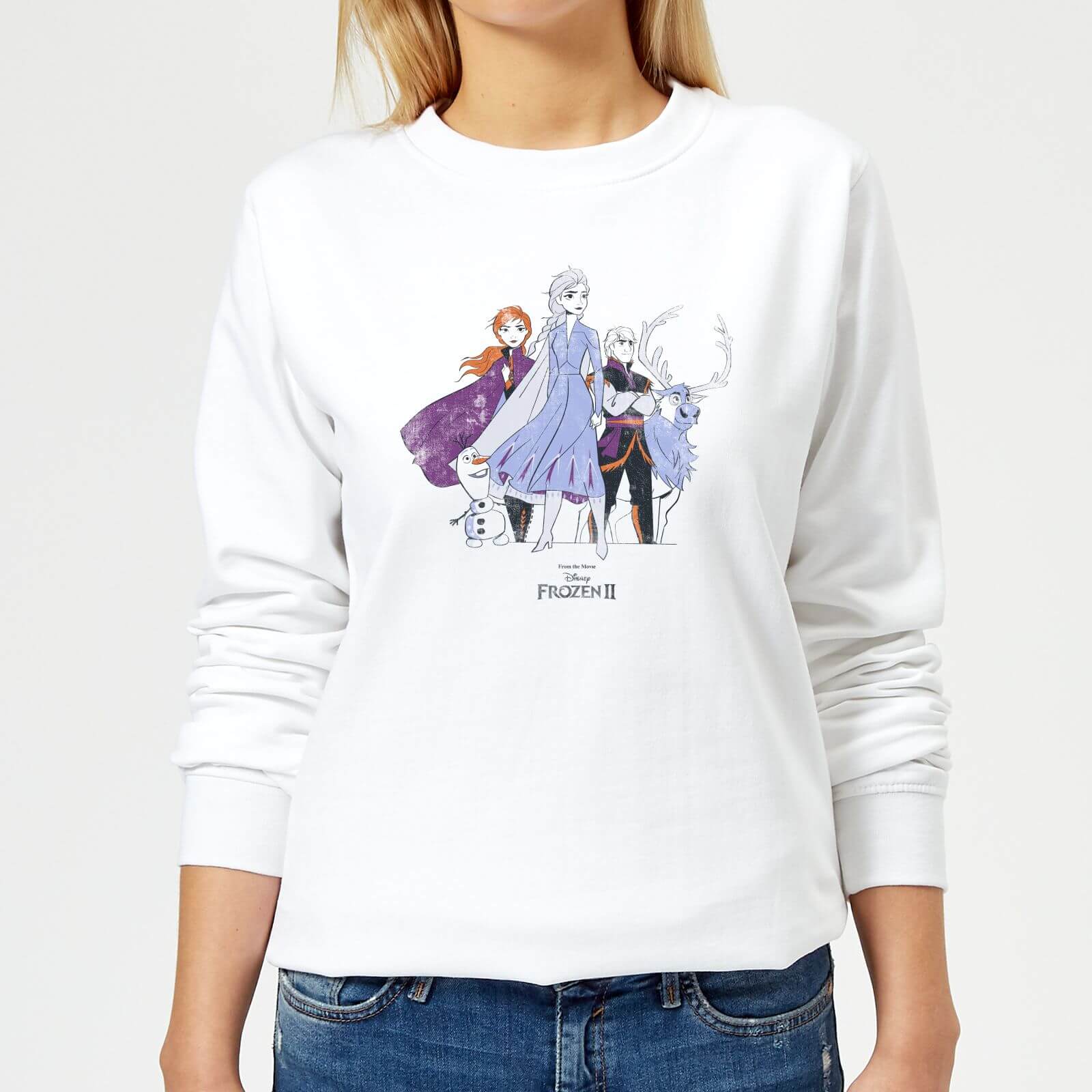 Frozen 2 Group Shot Women's Sweatshirt - White - L