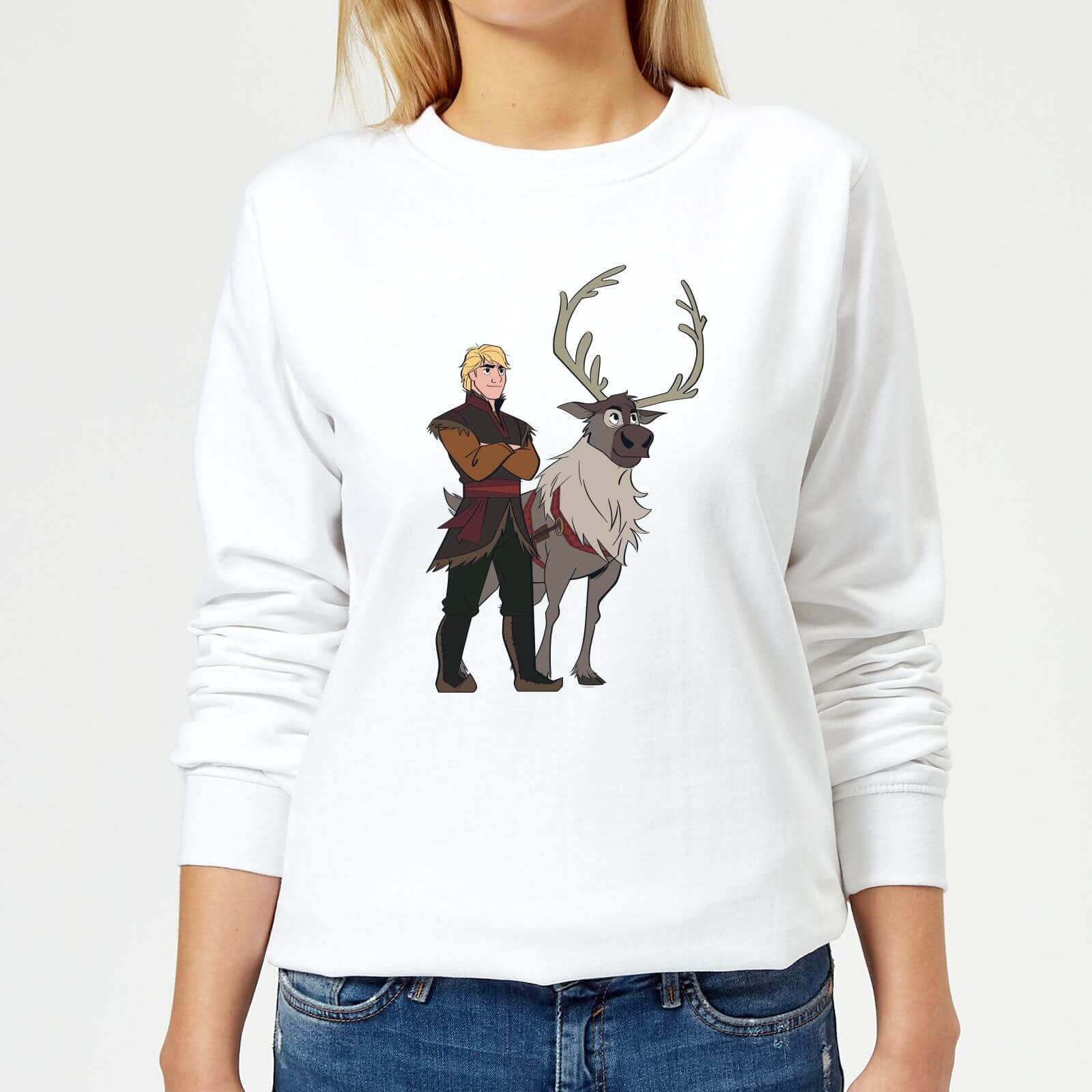 Frozen 2 Sven And Kristoff Women's Sweatshirt - White - M - Bianco