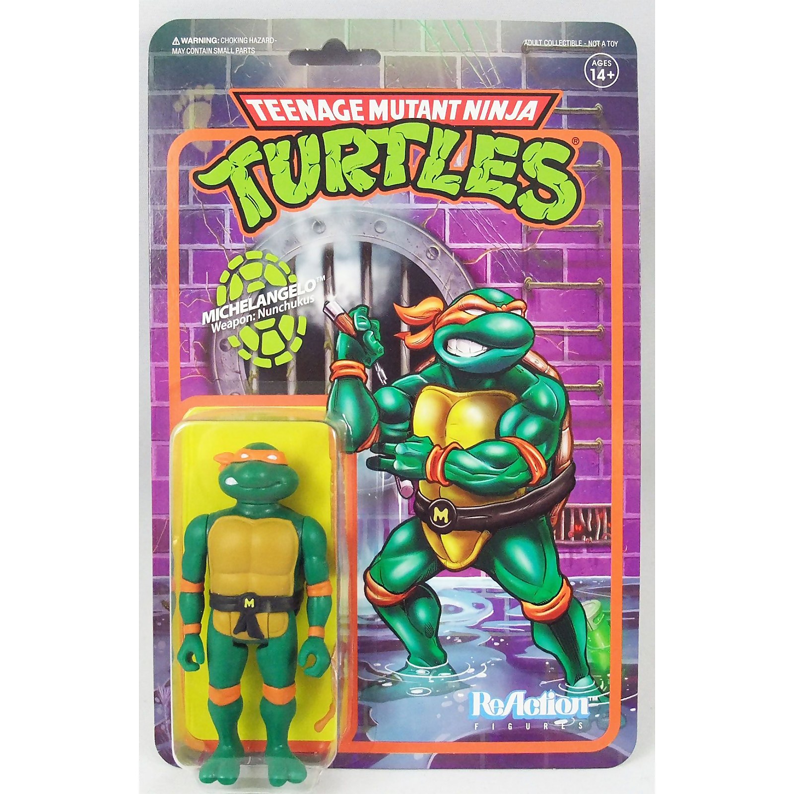 Super7 Teenage Mutant Ninja Turtles ReAction Figure - Michelangelo
