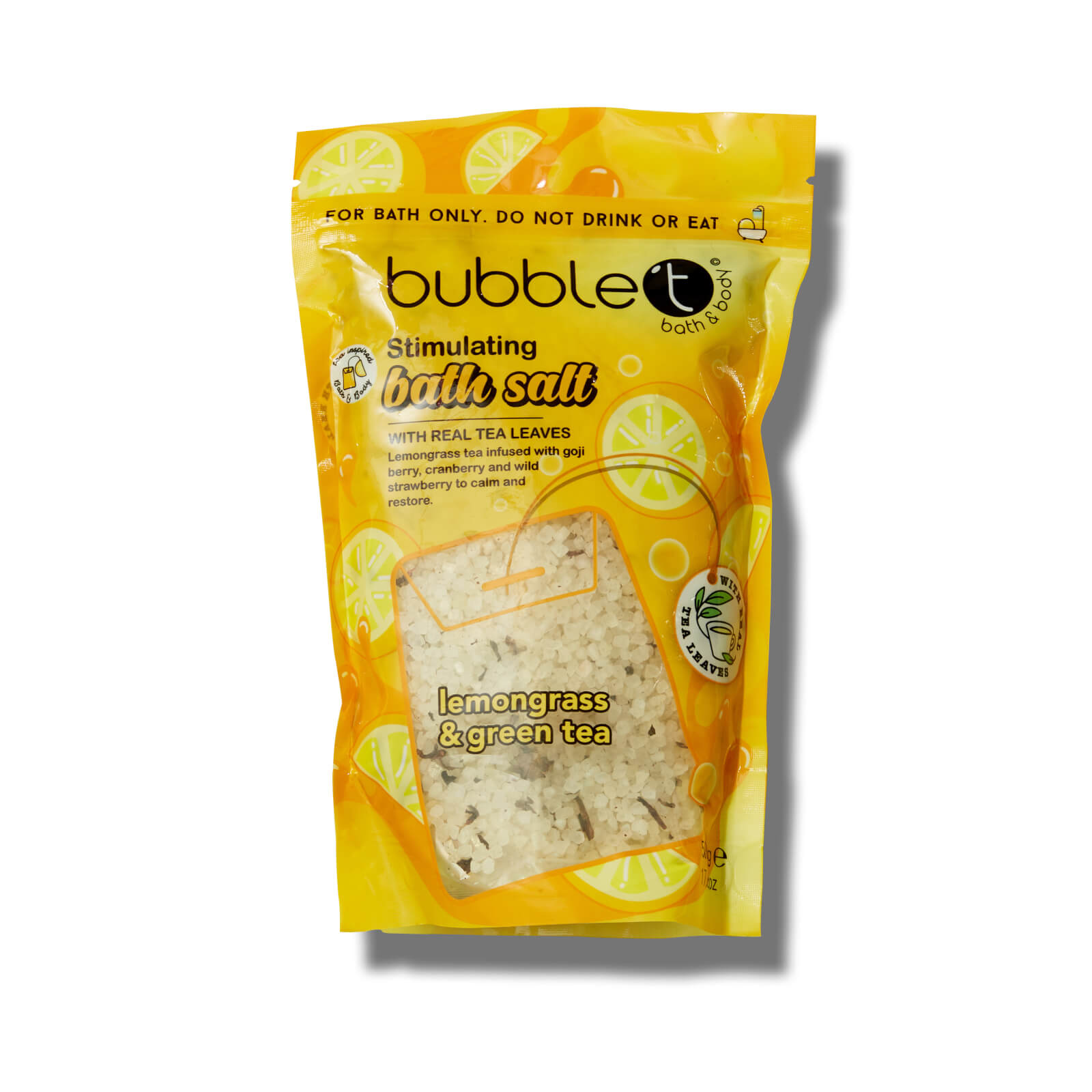 

Bubble T Bath Salts Lemongrass & Green Tea 500g