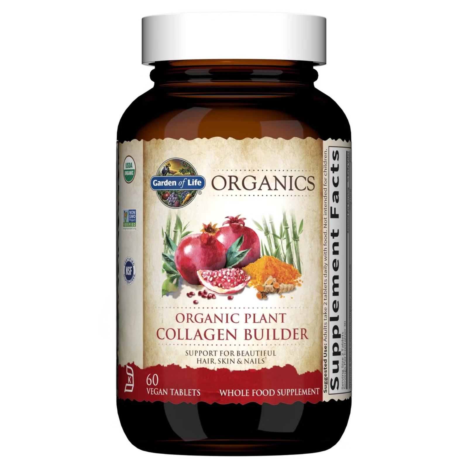 Organics Pflanzenkollagebilder - 60 Tabletten