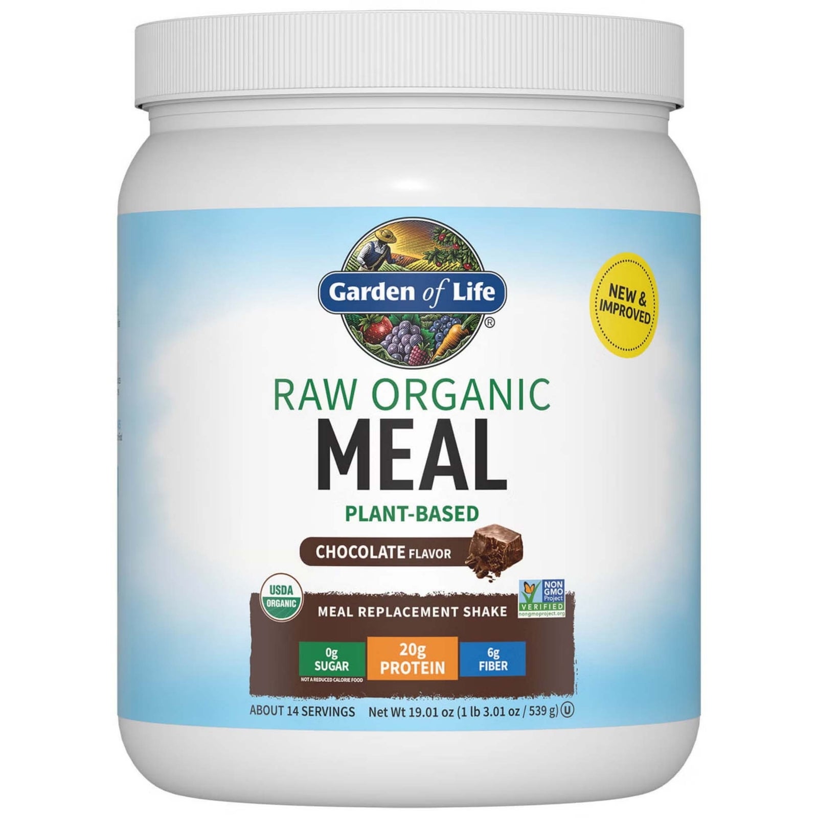 Raw Biologische Alles-In-Eén-Shake- Chocolade - 539 g Raw Biologische Alles-In-Eén-Shake- Chocolade - 539 g