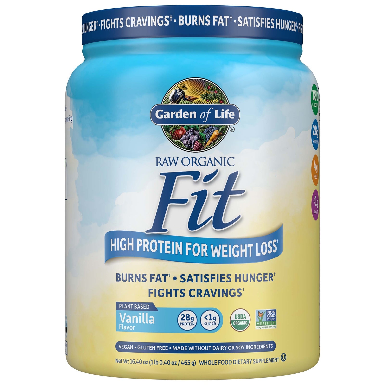 Raw Biologisch Fit - Vanille - 465 g Raw Biologisch Fit - Vanille - 465 g