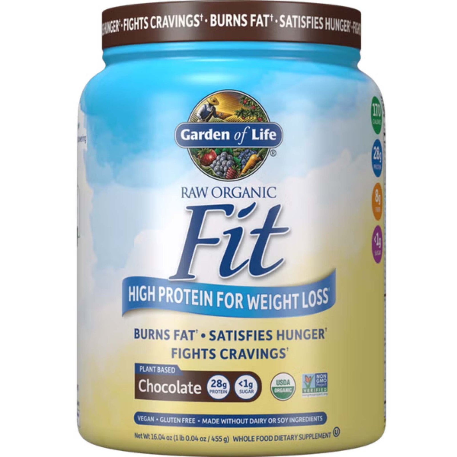 Miscela biologica non raffinata Fit - cioccolato - 455 g