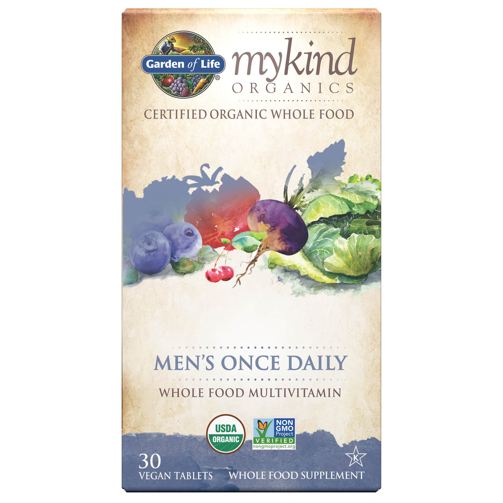 mykind Organics Men's Once Daily - 30 Tablets