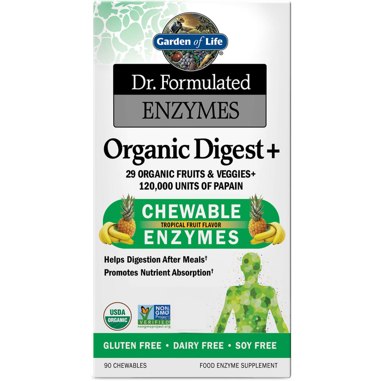 Enzymen Biologisch Spijsvertering+ - Tropisch Fruit - 90 kauwtabletten Enzymen Biologisch Spijsvertering+ - Tropisch Fruit - 90 kauwtabletten