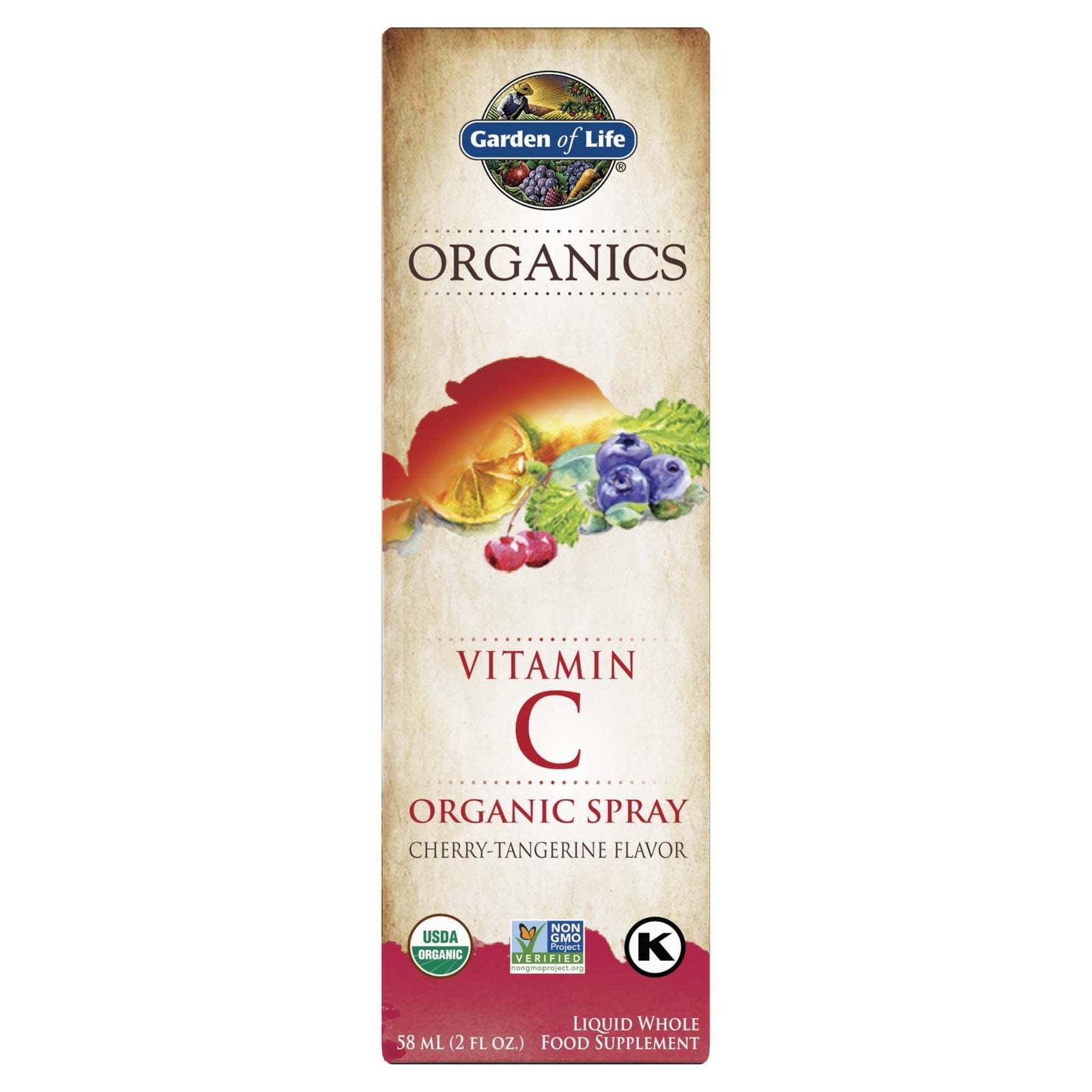 Organics Vitamina C in spray - ciliegia e mandarino - 58 ml
