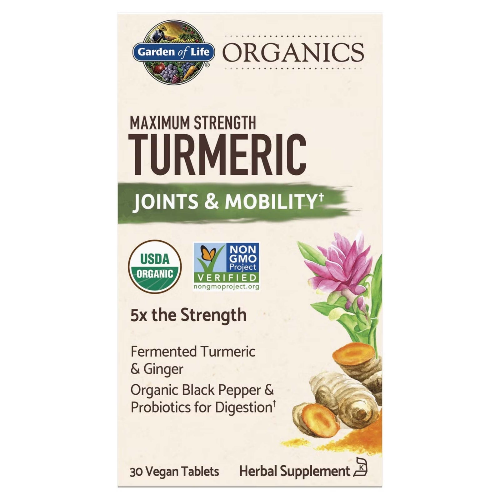 Comprimidos fuerza máxima cúrcuma Organics - 30 comprimidos veganos Comprimidos fuerza máxima cúrcuma Organics - 30 comprimidos veganos