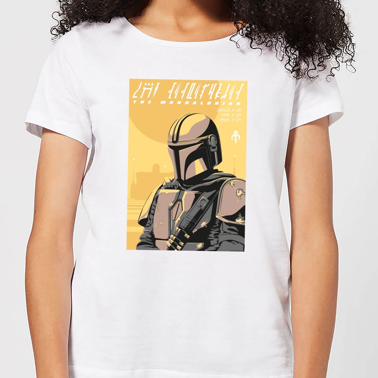 T-Shirt The Mandalorian Art Poster - Bianco - Donna - S