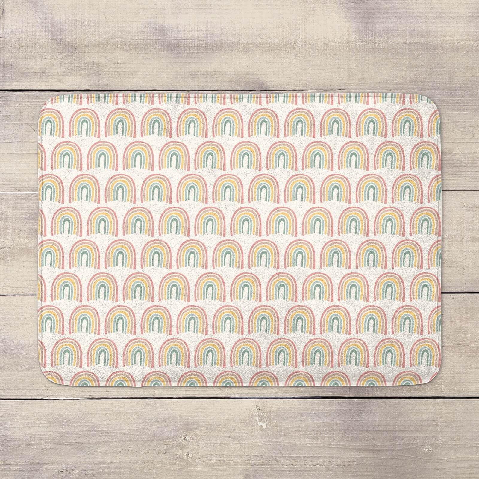 Rainbow Hand Drawn Rainbow Bath Mat