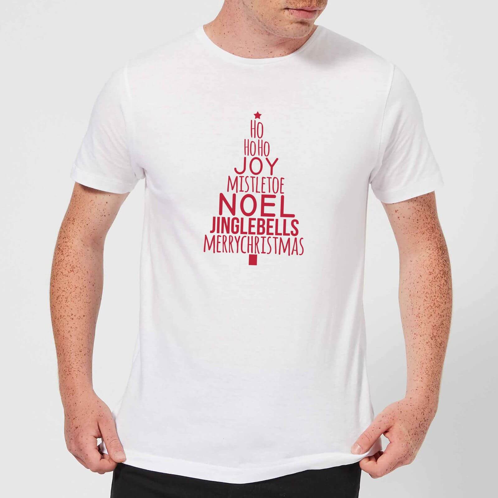 Text Tree Men's T-Shirt - White - M - White