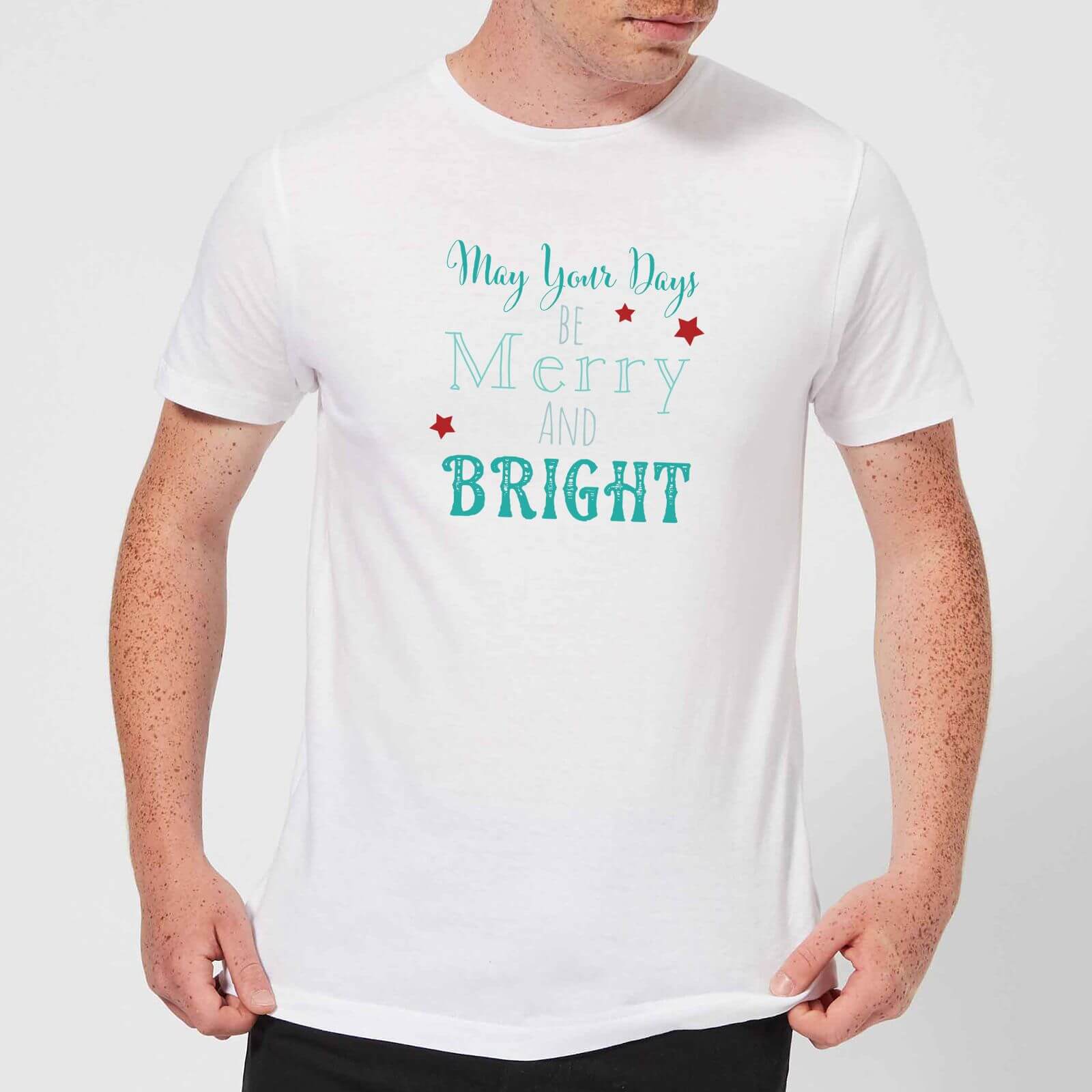 Merry & Bright Men's T-Shirt - White - XS - White