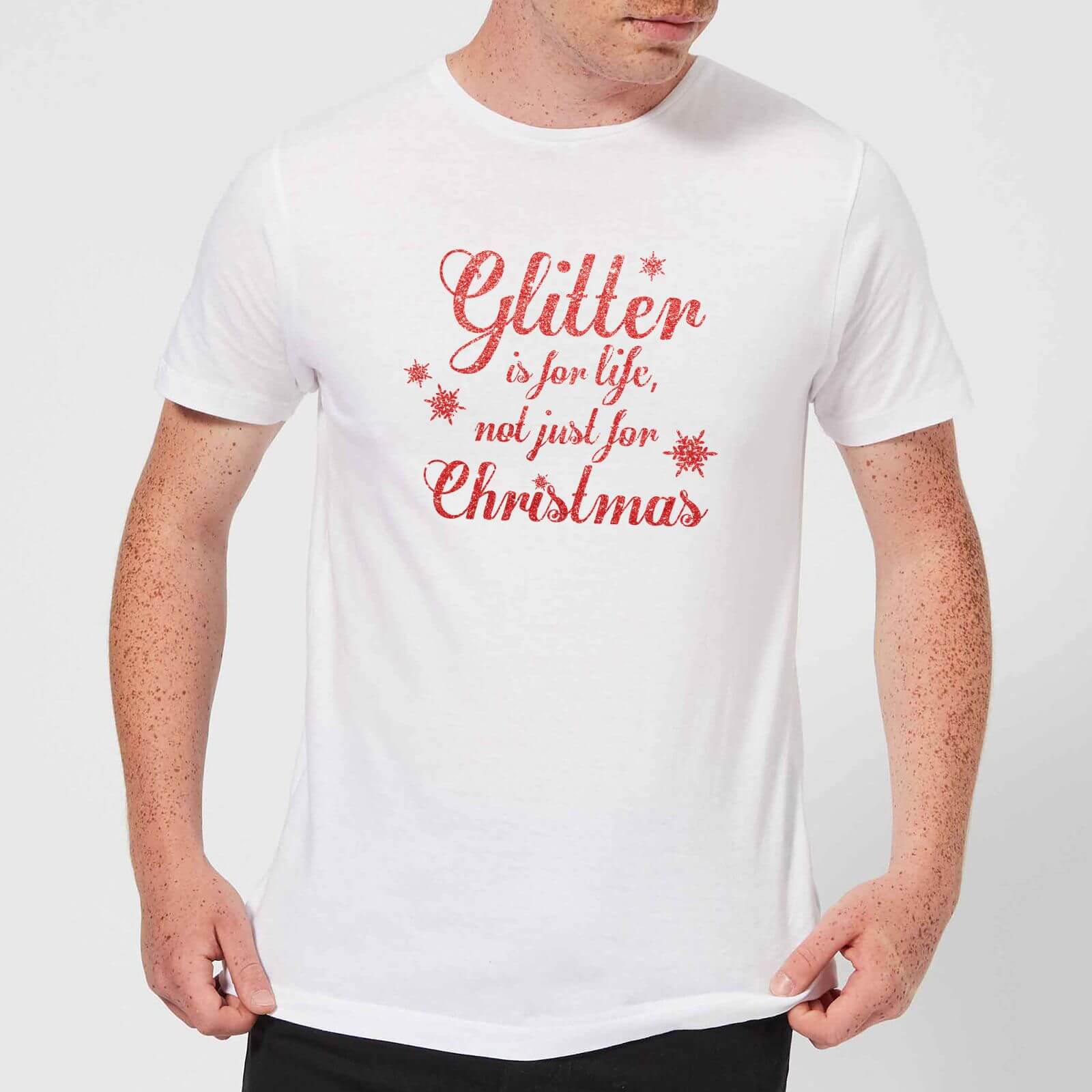 Glitter is for Life Men's T-Shirt - White - XS
