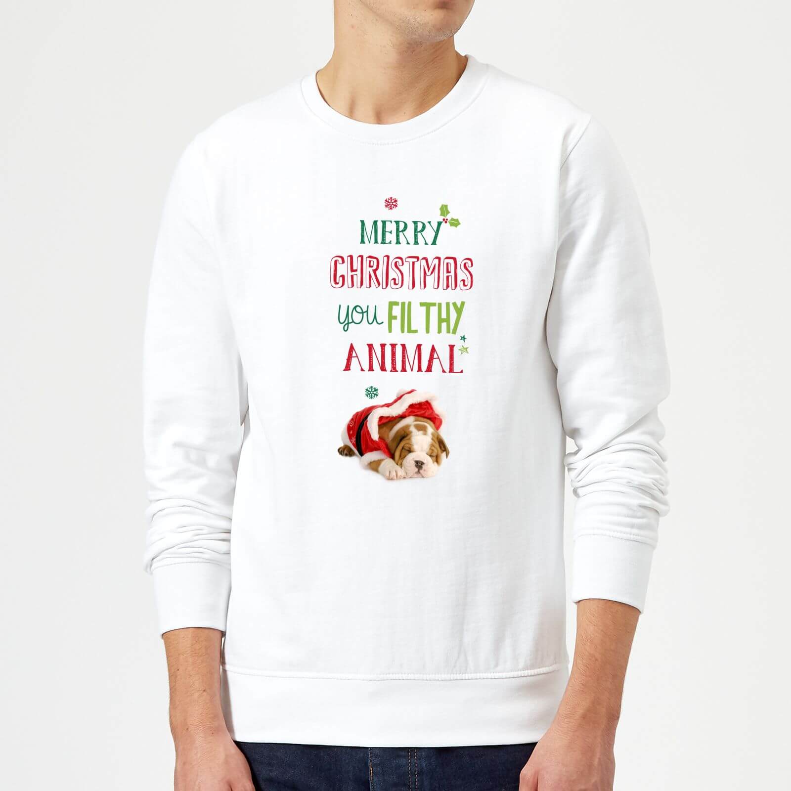 Filthy animal Bulldog Sweatshirt - White - S - White