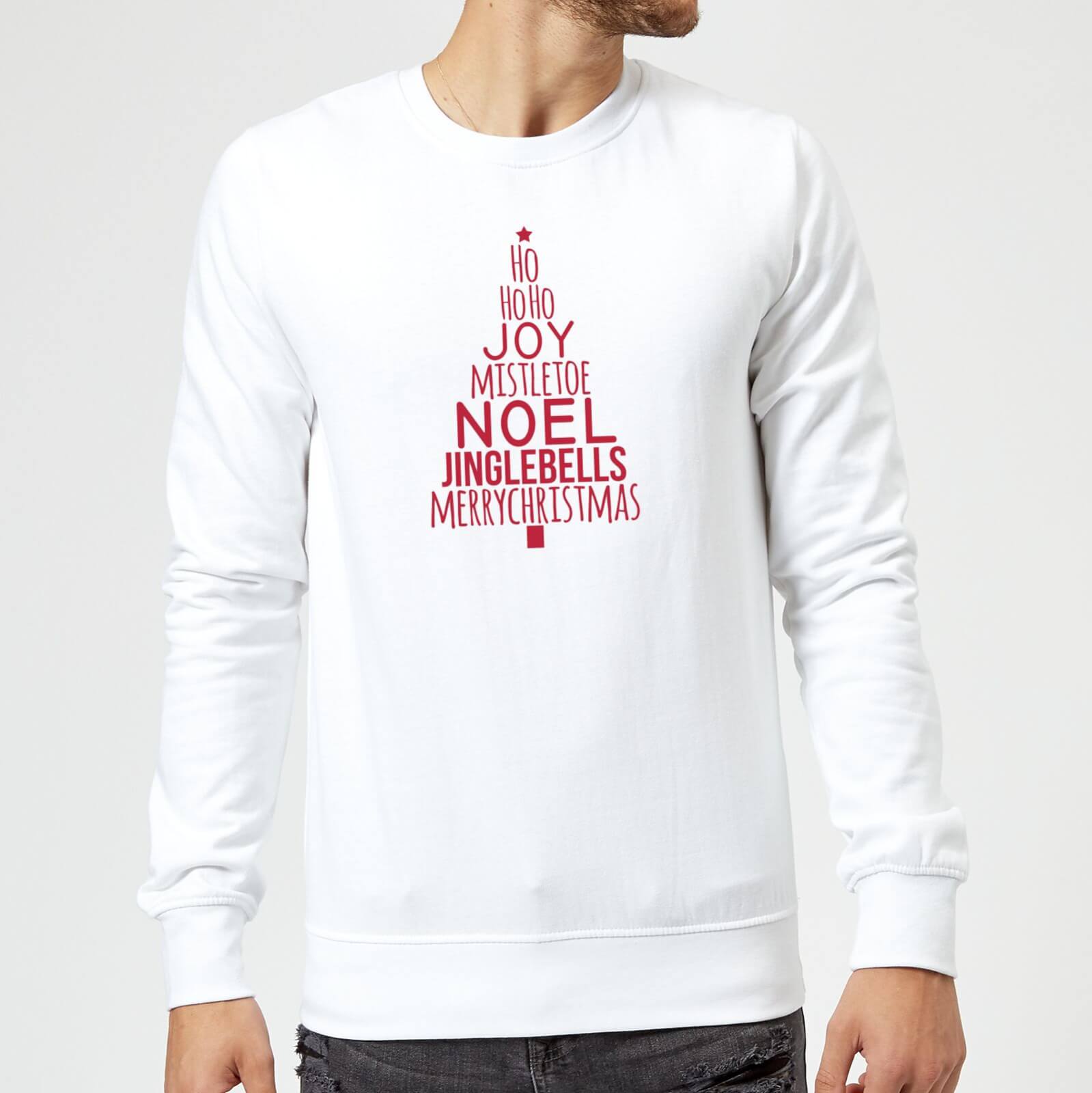 Text Tree Sweatshirt - White - S - White
