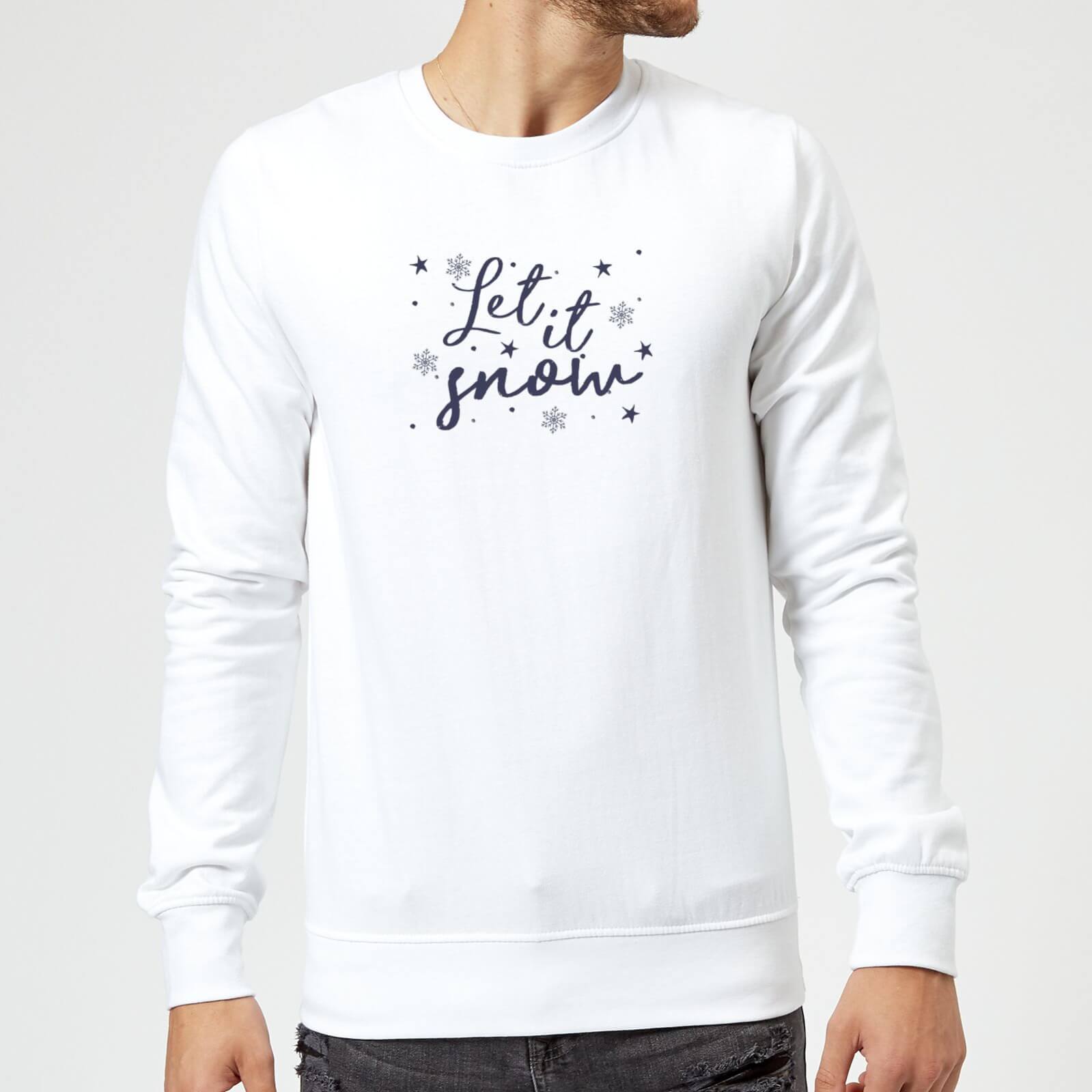 Let is Snow Flakes Sweatshirt - White - S - White