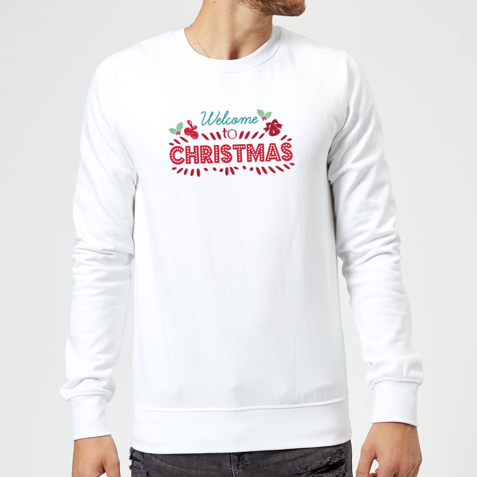 Welcome to Christmas Sweatshirt - White - S - White