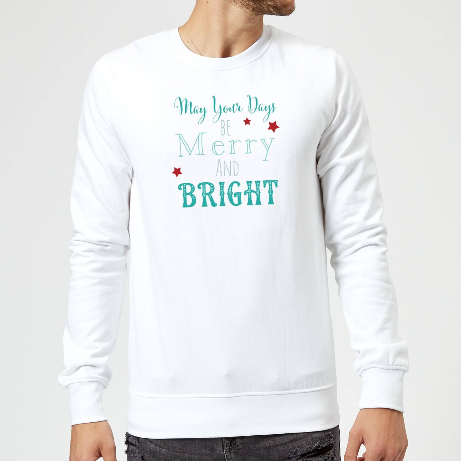 Merry & Bright Sweatshirt - White - S - White