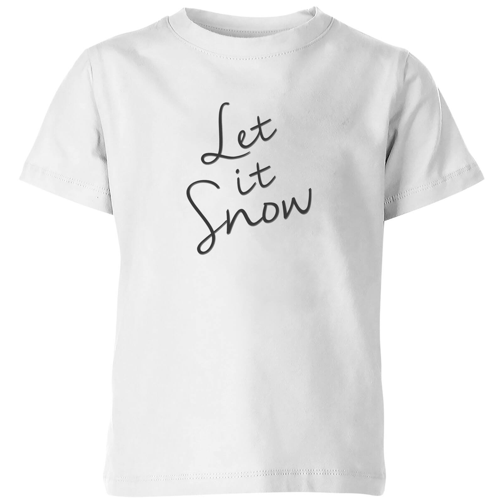 Let It Snow Kids' T-Shirt - White - 3-4 Years - White