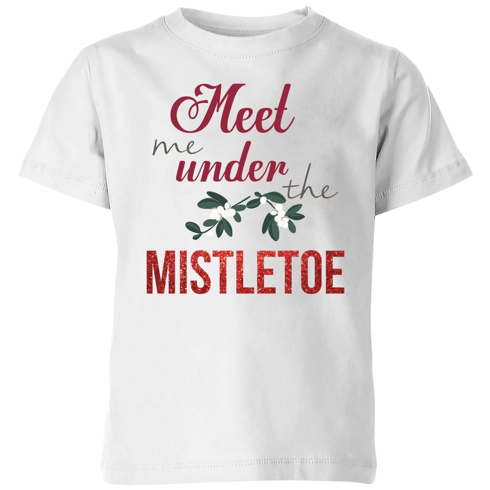 Meet me mistletoe Kids' T-Shirt - White - 3-4 Years - White