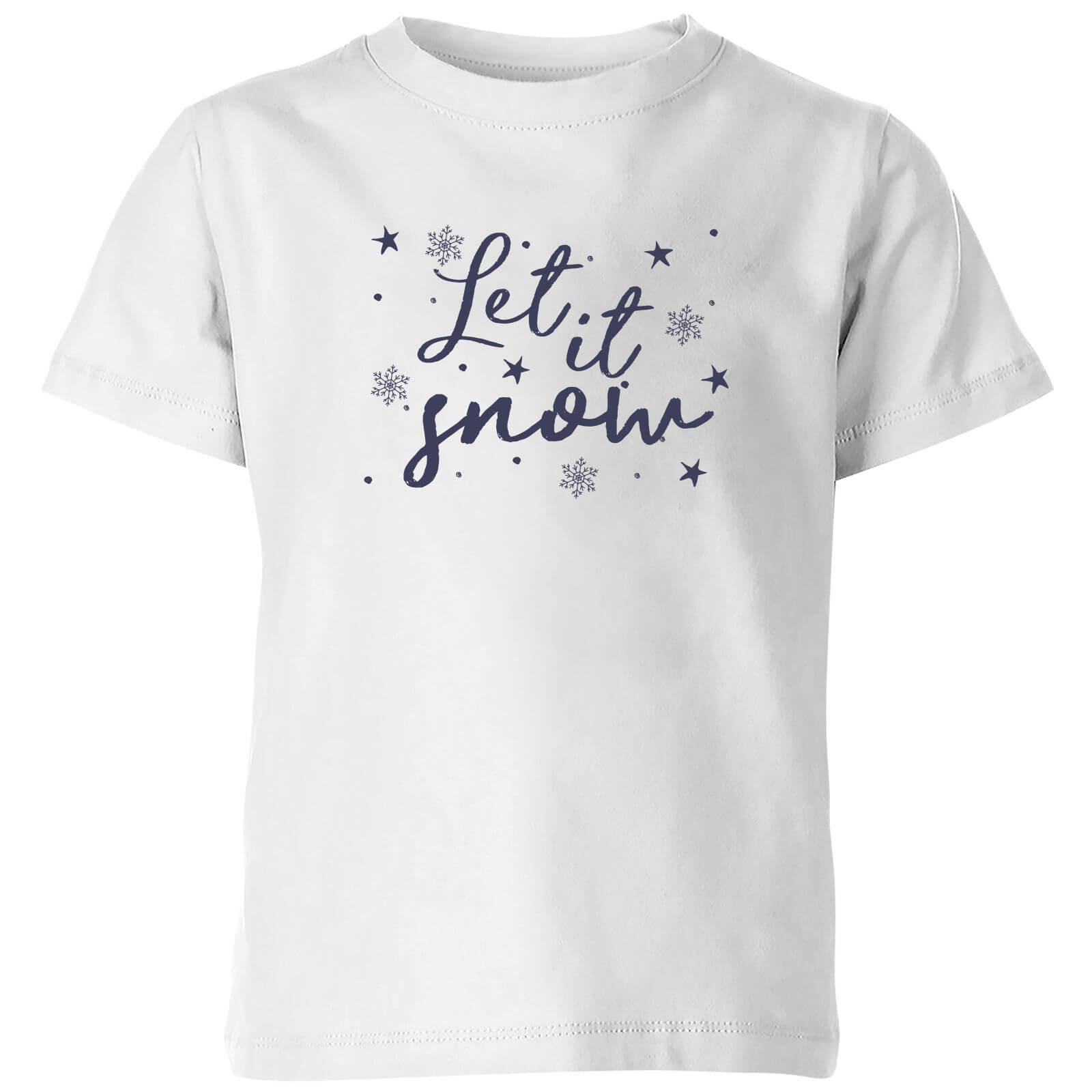 Let is Snow Flakes Kids' T-Shirt - White - 3-4 Years - White