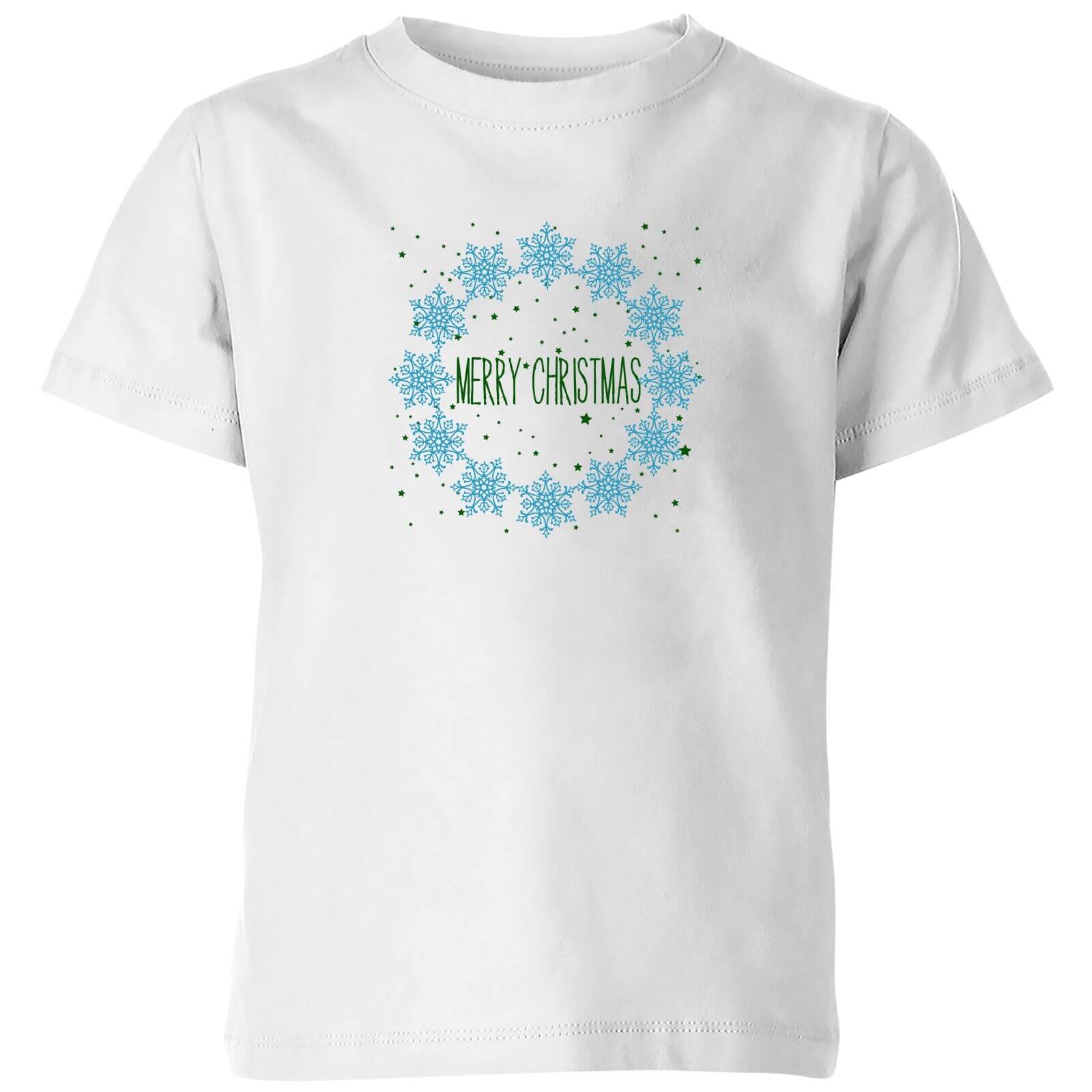 Merry Christmas flakes Kids' T-Shirt - White - 3-4 Years - White