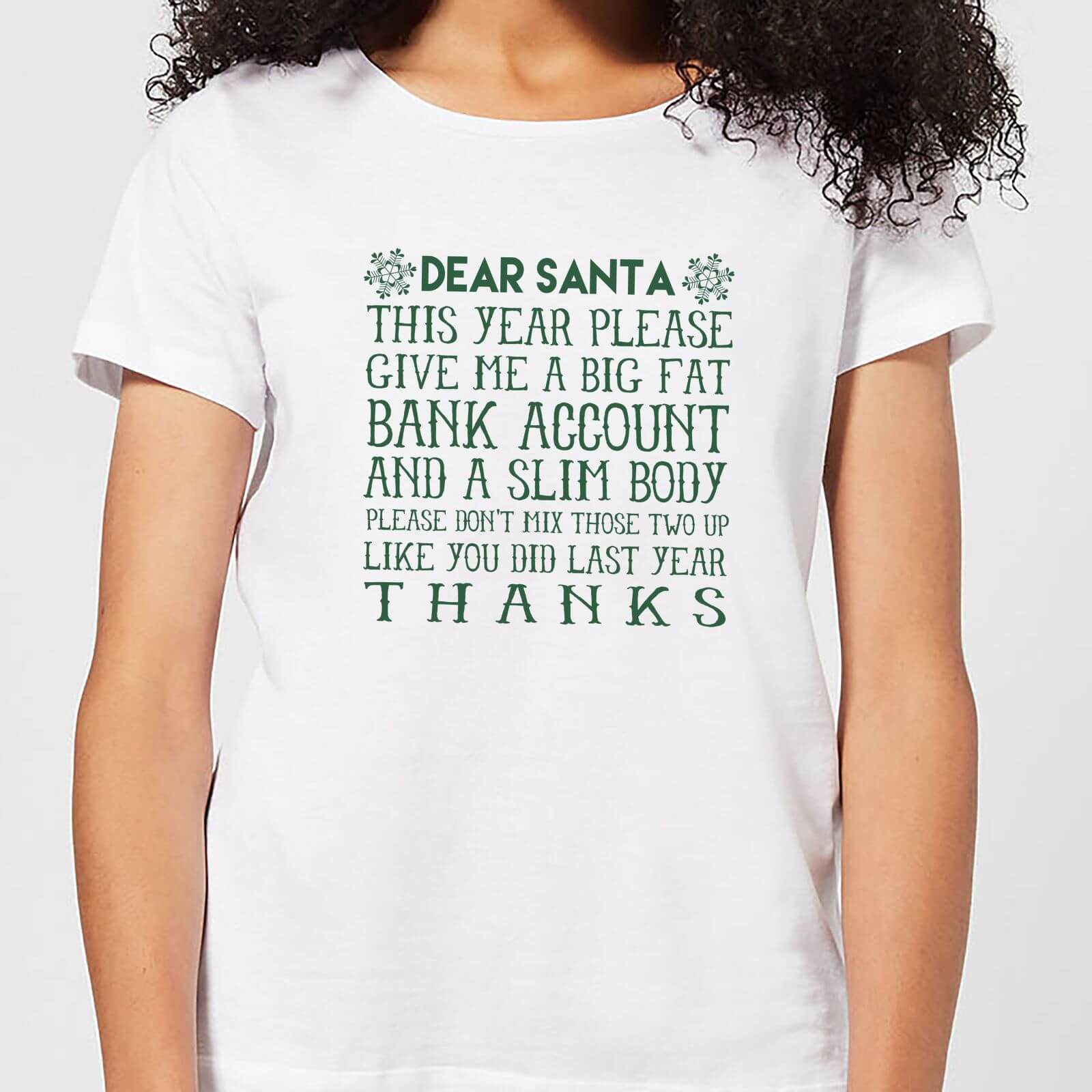 Dear Santa Women's T-Shirt - White - S - White