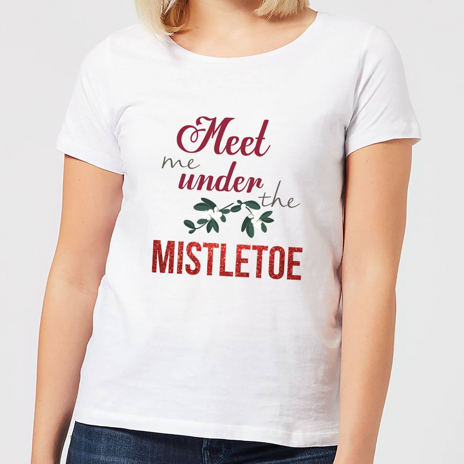 Meet me mistletoe Women's T-Shirt - White - S - White