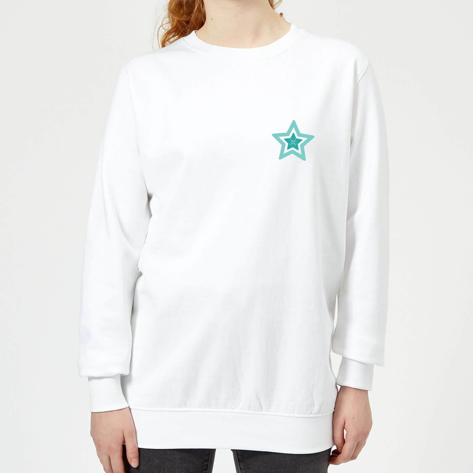 Pocket Star Women's Sweatshirt - White - XS - White