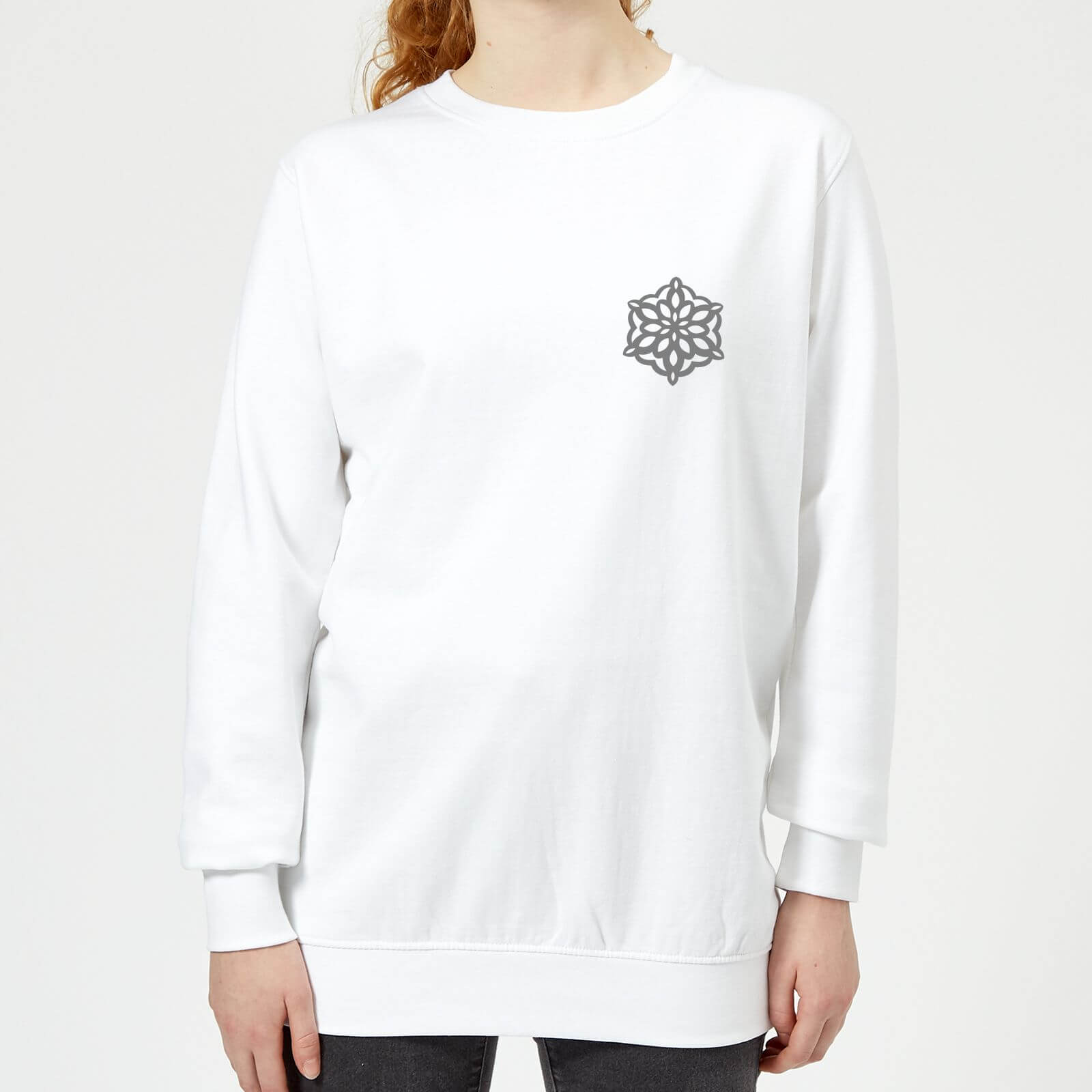 Snow flake Women's Sweatshirt - White - XS - White