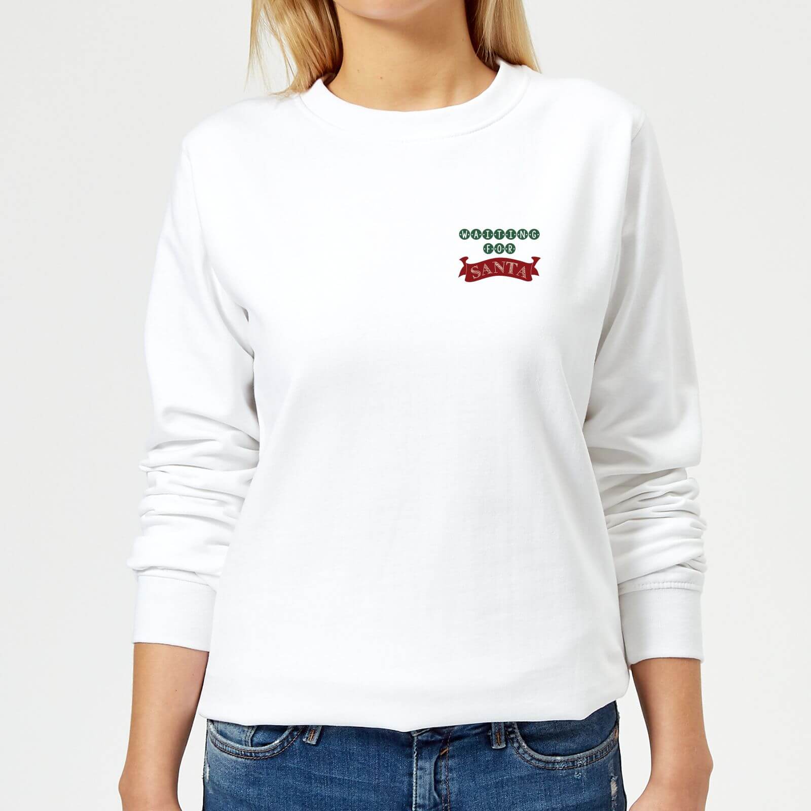 Waiting for Santa Women's Sweatshirt - White - XS - White