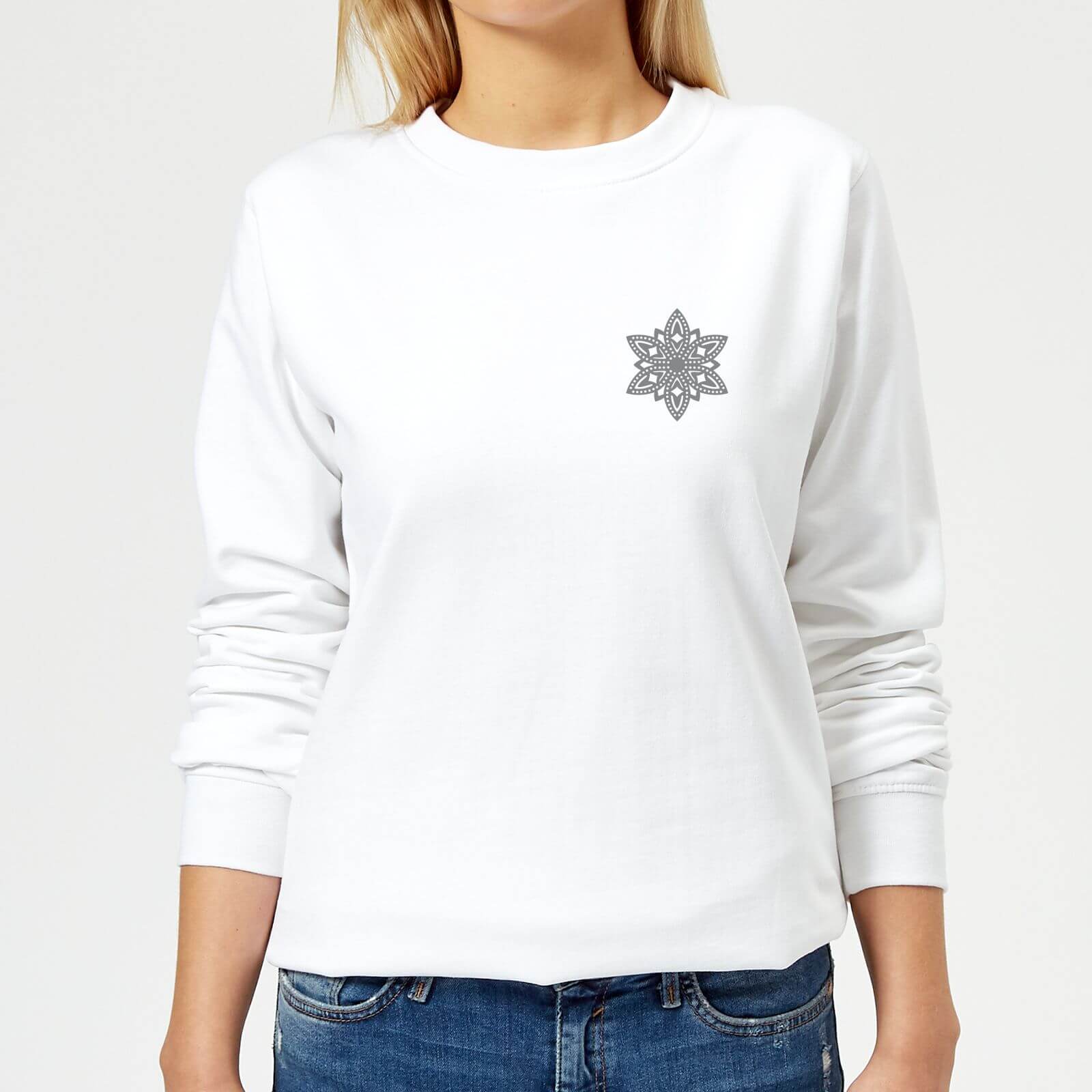 Snowflake Women's Sweatshirt - White - XS - White