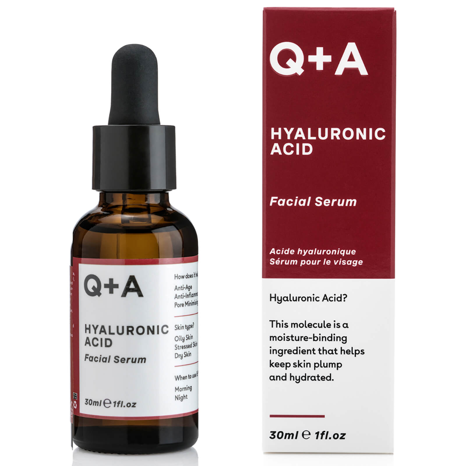 Q+A Hyaluronic Acid Facial Serum 30ml