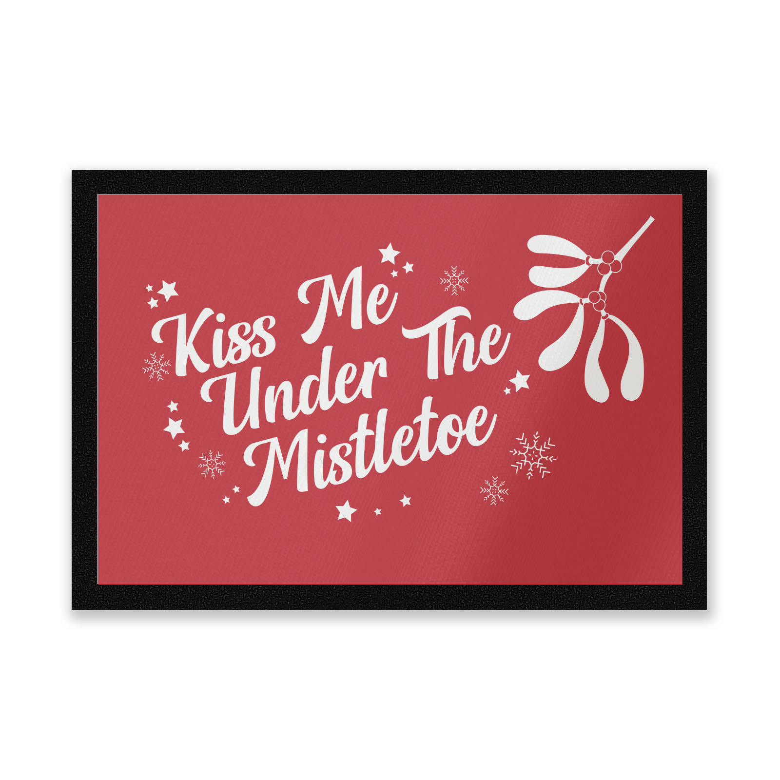 Kiss Me Under The Mistletoe Entrance Mat