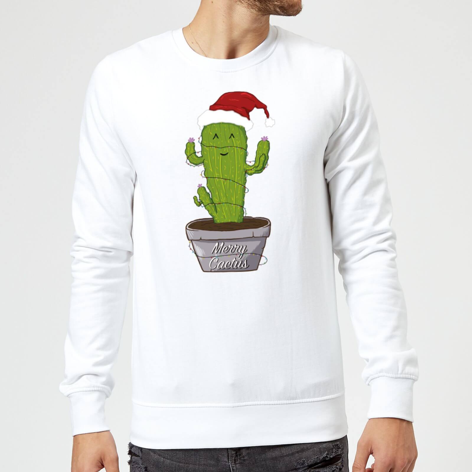 Merry Cactus Sweatshirt - White - S - White